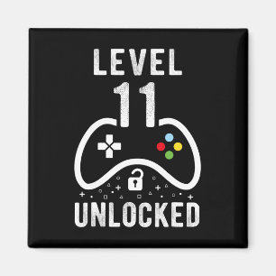 Aimant Niveau 11 Jeu vidéo déverrouillé 11e cadeau d'anni