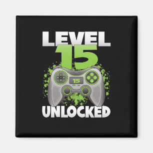Aimant Niveau 15 Débloqué Jeu Vidéo 15e Anniversaire Joue