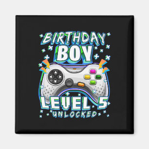 Aimant Niveau 5 Jeu vidéo déverrouillé 5e anniversaire Ga