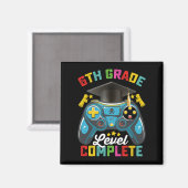 Aimant Niveau 6e année diplômé de jeu de jeu (Recto/Verso)