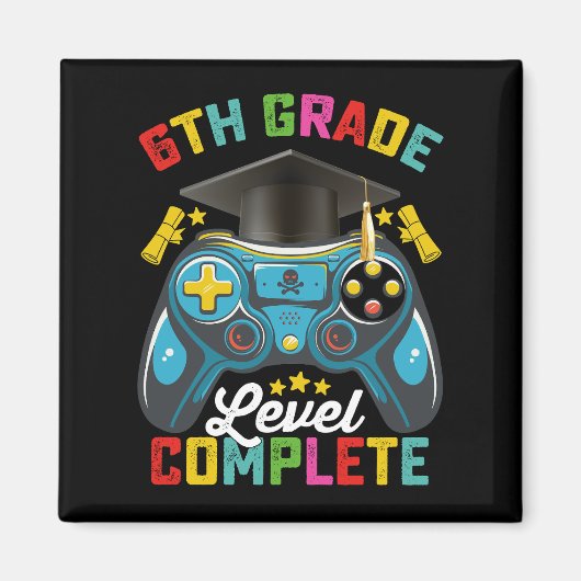 Aimant Niveau 6e année diplômé de jeu de jeu (Devant)