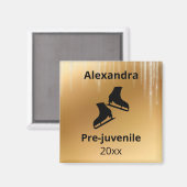 Aimant Niveau de patinage artistique année d'essai or (Recto/Verso)