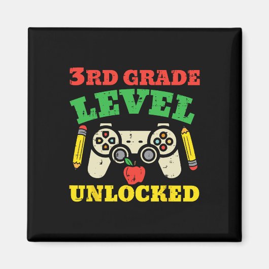 Aimant Niveau débloqué jeu vidéo premier jour d'école (Devant)