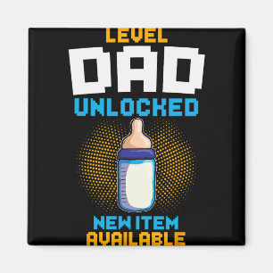 Aimant Niveau Papa Débloqué Annonce de Grossesse Gamer Fi