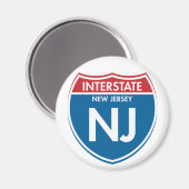 Aimant NJ Interstate New Jersey (Recto/Verso)