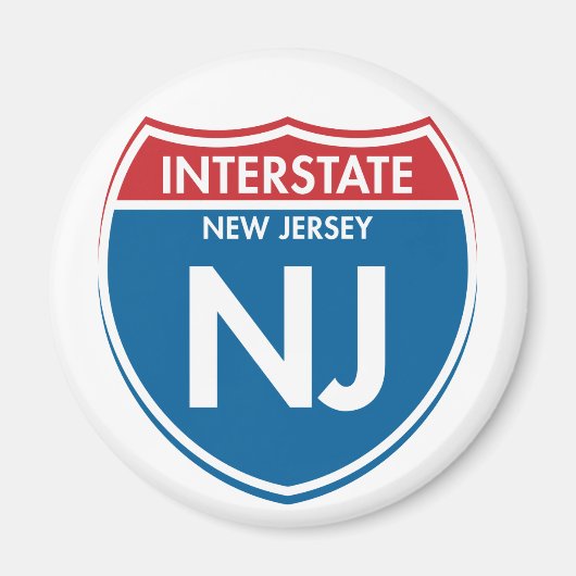 Aimant NJ Interstate New Jersey (Devant)