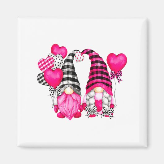 Aimant Nk Buffalo Plaid And Heart Balloons Valentines D  (Devant)