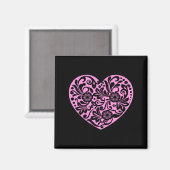 Aimant Nk Heart With Flowers Cut Out Cute Valentine Fav  (Recto/Verso)
