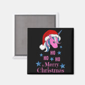 Aimant Nk Licorne Santa Joyeux Noël (Recto/Verso)