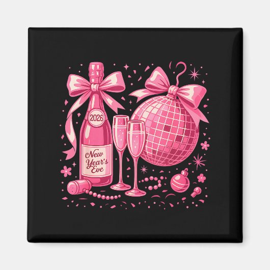 Aimant Nk New Year's Eve 2026 Disco Champagne Party  (Devant)