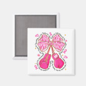 Aimant Nk Ribbon Bow Boxing Gloves Breast Cancer Awarenes (Recto/Verso)