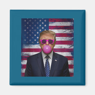 Aimant Nk Sungles Trump Bubble Gum 2024 Drapeau Usa Vinta