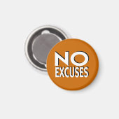 Aimant No Excusez le slogan de motivation (Recto/Verso)
