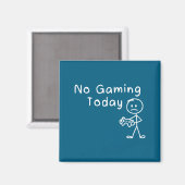 Aimant No Gaming Today Funny Gamer Sad Stickman Gaming Lo (Recto/Verso)
