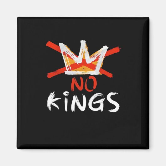 Aimant No King Funny Quote Retro Creative Style (Devant)