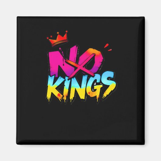 Aimant No Kings - Bold Graffiti Statement Sticker (Devant)
