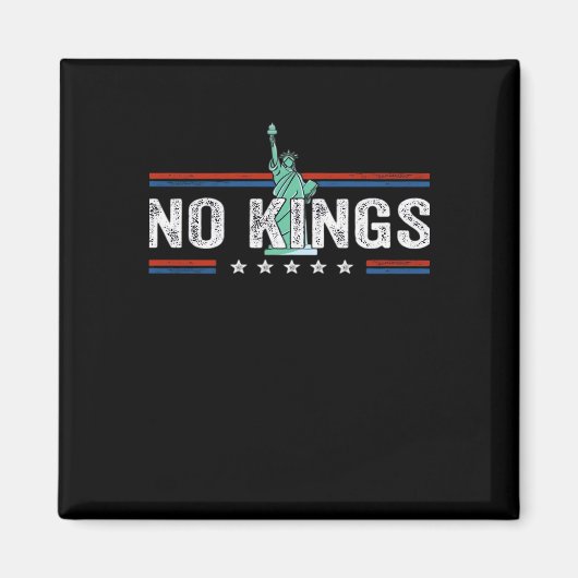 Aimant No Kings Day Retro Classic Design (Devant)