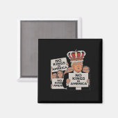 Aimant No Kings In America Anti Classic Bold Style (Recto/Verso)