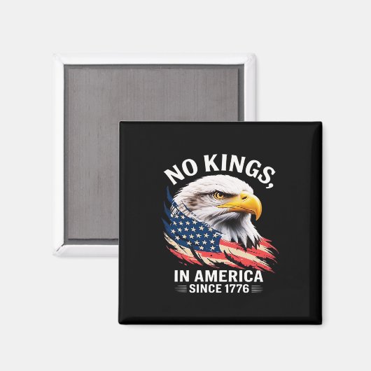 Aimant No Kings In America Classic Retro Graphic Design (Recto/Verso)