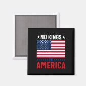 Aimant No Kings In America Flag Protest Save Democracy 5 (Recto/Verso)