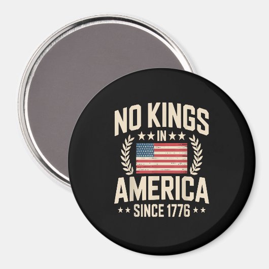 Aimant No Kings In America Since 1776 Casual Cool Design (Recto/Verso)