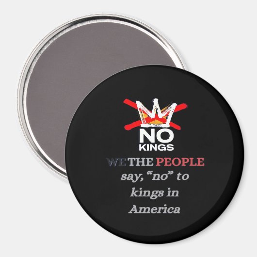 Aimant No Kings We the People Freedom Classic Style (Recto/Verso)