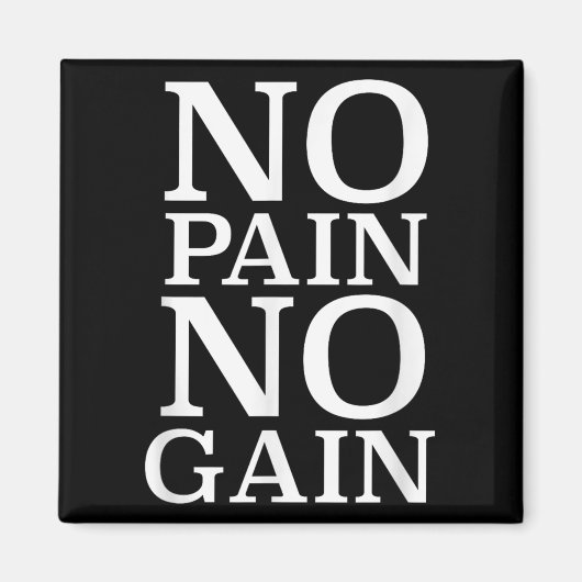 Aimant No Pain No Gain Motivation (Devant)