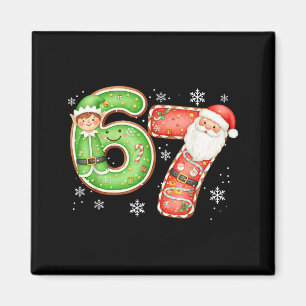 Aimant Noël 6 7 Six Sept Drôle 67 Mème Père Noël