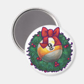 Aimant Noël à 9 balles (Recto/Verso)