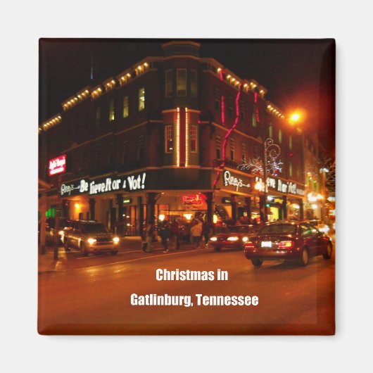 Aimant Noël à Gatlinburg, Tennessee (Devant)