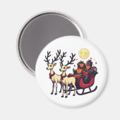 Aimant Noël à Halloween Reindeer Citrouille présente (Recto/Verso)