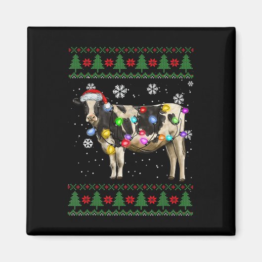 Aimant Noël à la vache (Devant)