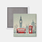 Aimant Noël à Londres | Big Ben & Festive Londres (Recto/Verso)