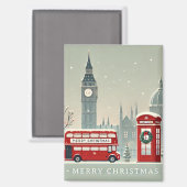 Aimant Noël à Londres | Big Ben & Festive Londres (Recto/Verso)