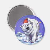 Aimant Noël à l'ours polaire (Recto/Verso)