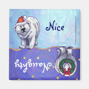 Aimant Noël à l'ours polaire