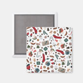 Aimant Noël à main levée (Recto/Verso)