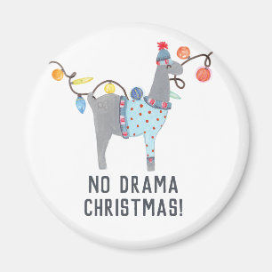 Aimant Noël à thème lama