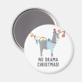 Aimant Noël à thème Llama (Recto/Verso)