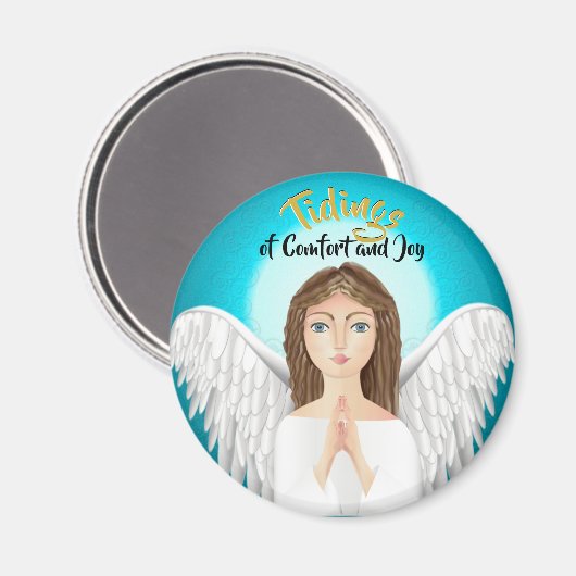 Aimant Noël Ange Fête (Recto/Verso)