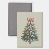 Aimant Noël Arbre Bow Coquette Xmas (Recto/Verso)