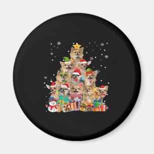 Aimant Noël Arbre Lumières Chihuahua Classic T-Shi