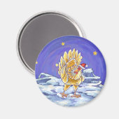 Aimant Noël au poulet (Recto/Verso)