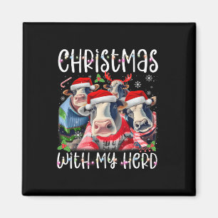 Aimant Noël Avec Mon Fermier De Vache De Troupeau