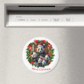 Aimant Noël avec un ours panda (In Situ (Lave-vaisselle))
