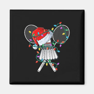 Aimant Noël Badminton Xmas Père Noël Sports Casquette Men