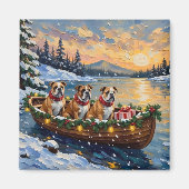Aimant Noël Bateau de Noël Bulldog (Devant)