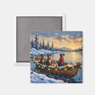 Aimant Noël Bateau de Noël Grand Danois