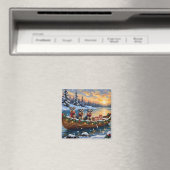 Aimant Noël Bateau Schnauzer Fêtes (In Situ (Lave-vaisselle))