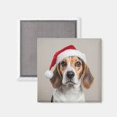 Aimant Noël beagle (Recto/Verso)